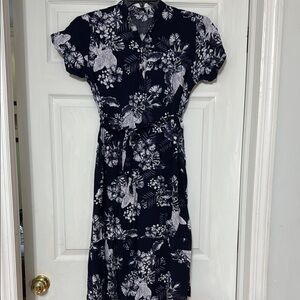 Dark Purple Floral Dress